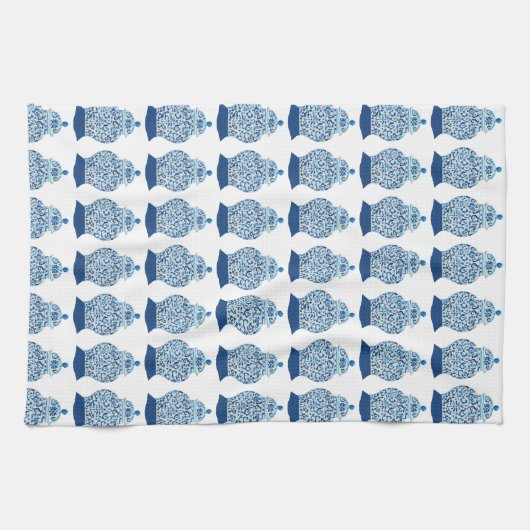 Blue and White Ginger Jars Geschirrtuch (Horizontal)