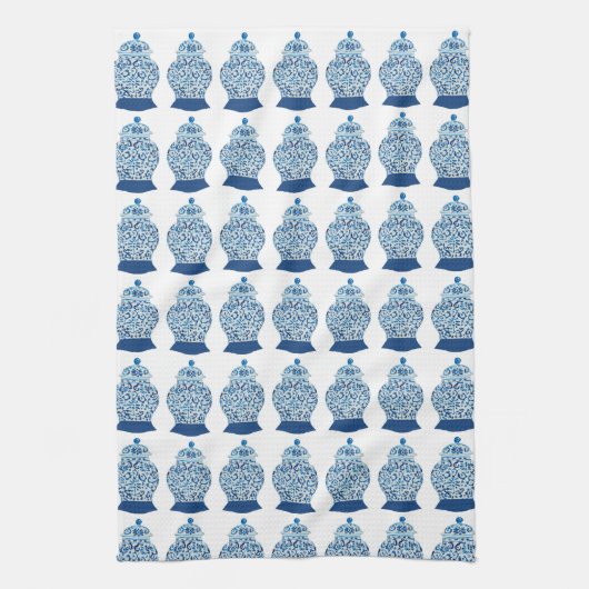 Blue and White Ginger Jars Geschirrtuch (Vertikal)