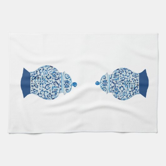 Blue and White Ginger Jars Geschirrtuch (Horizontal)