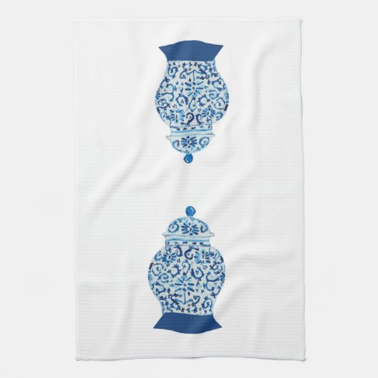 Blue and White Ginger Jars Geschirrtuch (Vertikal)
