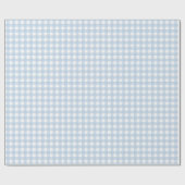 Blue and White Gingham Geschenkpapier (Flach)