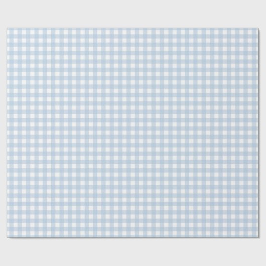 Blue and White Gingham Geschenkpapier (Flach)