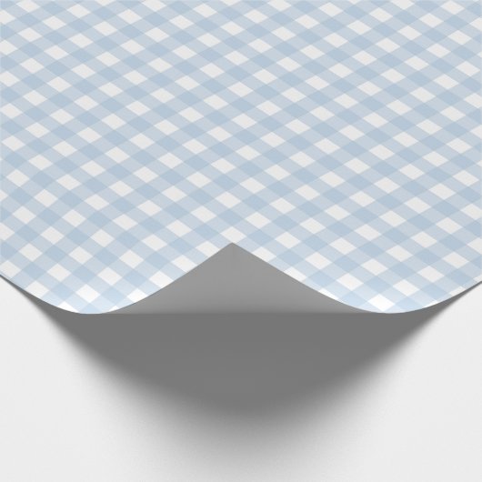 Blue and White Gingham Geschenkpapier (Ecke)