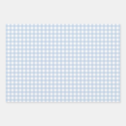 Blue and White Gingham Geschenkpapier Set (Vorderseite 2)