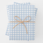 Blue and White Gingham Geschenkpapier Set (Beispiel)
