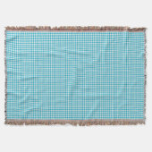 Blue and white gingham patterned blanket  decke (Vorderseite)