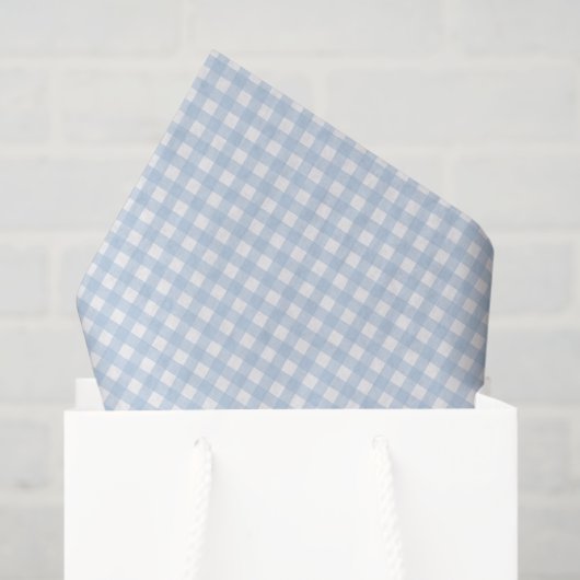 Blue and White Gingham Seidenpapier (Geschenktüte)