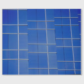 Blue and white glass windows geschenkpapier (Flach)