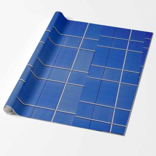 Blue and white glass windows geschenkpapier (Ungerollt)