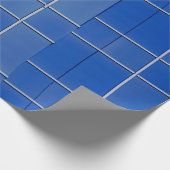 Blue and white glass windows geschenkpapier (Ecke)