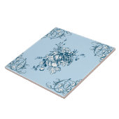 Blue and White Grapes & Fruit Pattern Fliese (Seite)