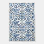 Blue and White Holland Tile 2 Geschirrtuch (Vertikal)