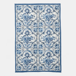 Blue and White Holland Tile Geschirrtuch