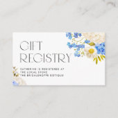 Blue and White Hydrangeas Baby Showregister Begleitkarte (Vorderseite)