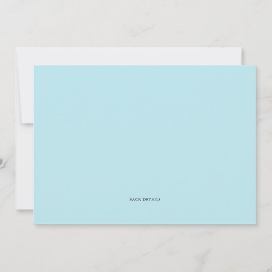 Blue and White Hydrangeas Probe Dinner Einladung (Rückseite)