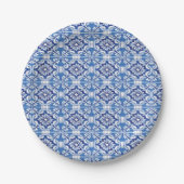 Blue and White Italian tile Plate Pappteller (Vorderseite)