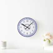 Blue and White Kitchenwall Runde Wanduhr (Zuhause)