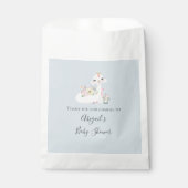Blue and White Llama Baby Boy Dusche Geschenktütchen (Vorderseite)