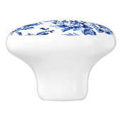 Blue and White Magnolias Toile de Jouy Keramikknauf (Seitenansicht)