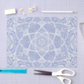 Blue and White Mandala - Loergano in Blueberry Seidenpapier (Handwerk)