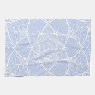 Blue and White Mandala - Loergano in Juniper Berry Geschirrtuch
