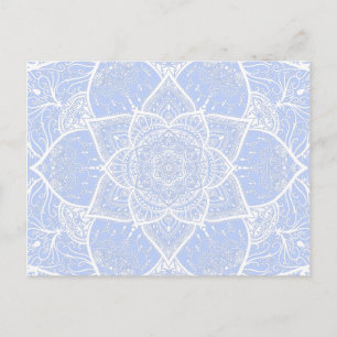 Blue and White Mandala - Loergano in Juniper Berry Postkarte