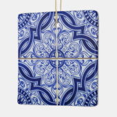 Blue and White Mediterranean Azulejo Tile Pattern Keramikornament (Links)