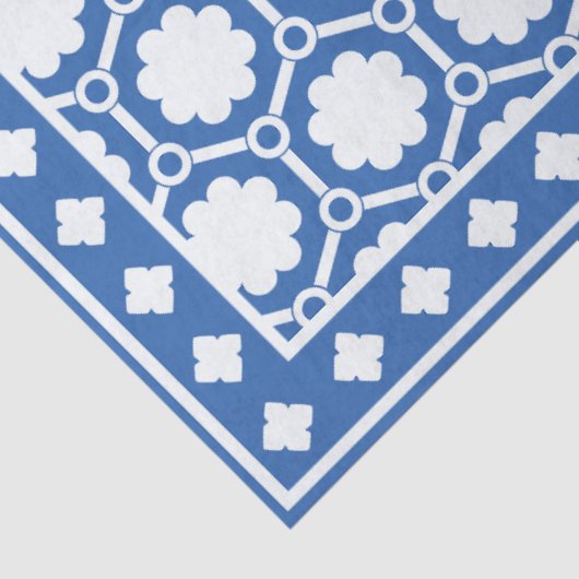 Blue and White Modern Bone Inlay Decoupage Paper Seidenpapier (Ausschnitt)