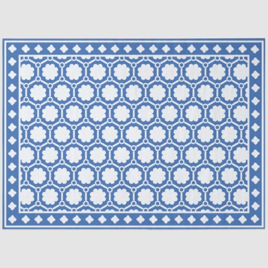Blue and White Modern Bone Inlay Decoupage Paper Seidenpapier (Vorderseite)