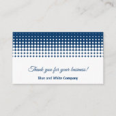 Blue and White Modern Combo Thank You & Empfehlungskarte (Vorderseite)