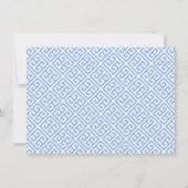 Blue and White Monogram Baby Shooting Picture Dankeskarte (Rückseite)