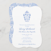 Blue and White Monogram Future Mrs. Brautparty