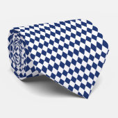 Blue and White Neck Tie Krawatte (Gerollt)