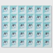Blue and White Ocean Beach Nautical Geschenkpapier (Flach)