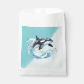 Blue and White Ocean Beach Nautical Geschenktütchen (Vorderseite)