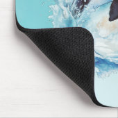 Blue and White Ocean Beach Nautical Mousepad (Ecke)