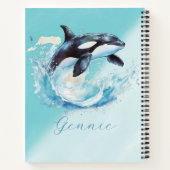 Blue and White Ocean Beach Nautical Notizblock (Rückseite)