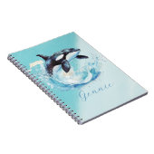 Blue and White Ocean Beach Nautical Notizblock (Rechte Seite)