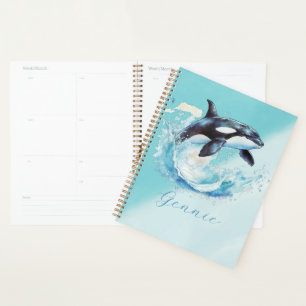 Blue and White Ocean Beach Nautical Planer