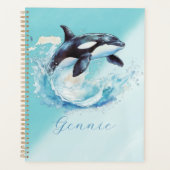 Blue and White Ocean Beach Nautical Planer (Vorderseite)