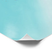 Blue and White Ocean Beach Nautical Poster (Ecke)