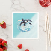 Blue and White Ocean Beach Nautical Serviette (Beispiel)