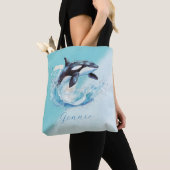 Blue and White Ocean Beach Nautical Tasche (Von Nahem)