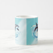 Blue and White Orca Ocean Beach Nautic Kaffeetasse (Mittel)