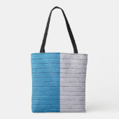 Blue and white painted wall tasche (Rückseite)