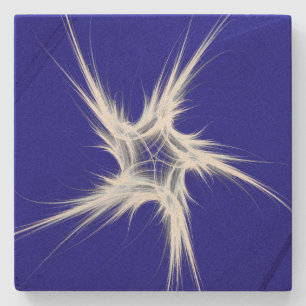 Blue and White Patriotic Star Square Untersetzer