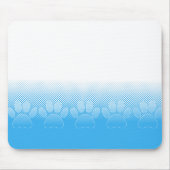 Blue And White Paws With Newsprint Background Mousepad (Vorne)
