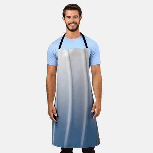 Blue and white plastic container schürze (Getragen)