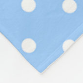 Blue and White Polka Dots Fleecedecke (Ecke)
