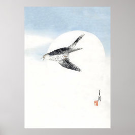 Blue and White Poster